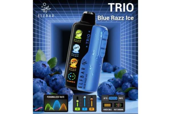 Elf Bar TRIO 40000 Puffs  Blue Razz Ice